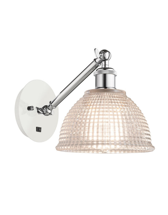Innovations 317-1W-WPC-G422 One Light Wall Sconce, White Polished Chrome