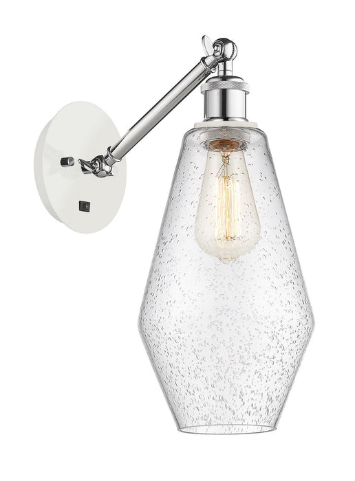 Innovations 317-1W-WPC-G654-7 One Light Wall Sconce, White Polished Chrome