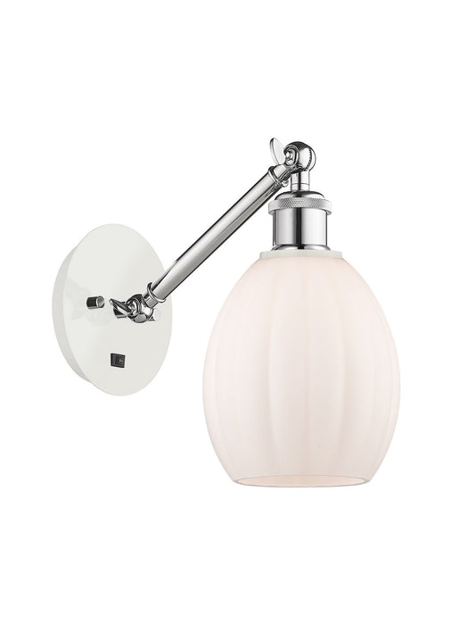 Innovations 317-1W-WPC-G81 One Light Wall Sconce, White Polished Chrome