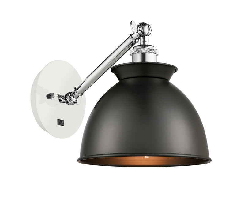 Innovations 317-1W-WPC-M14-BK-LED LED Wall Sconce, White Polished Chrome
