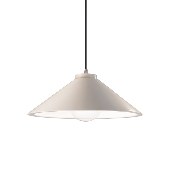 Justice Designs CER-6240-MAT-NCKL-BKCD-LED1-700 LED Pendant, Matte White