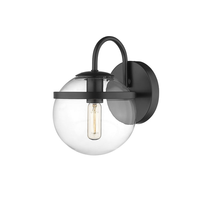 Innovations 350-1W-BK-CL-LED LED Bath Vanity, Matte Black