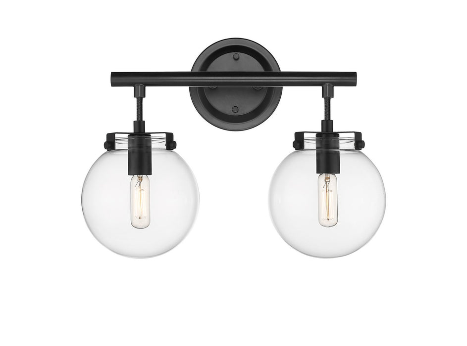 Innovations 351-2W-BK-CL-LED LED Bath Vanity, Matte Black