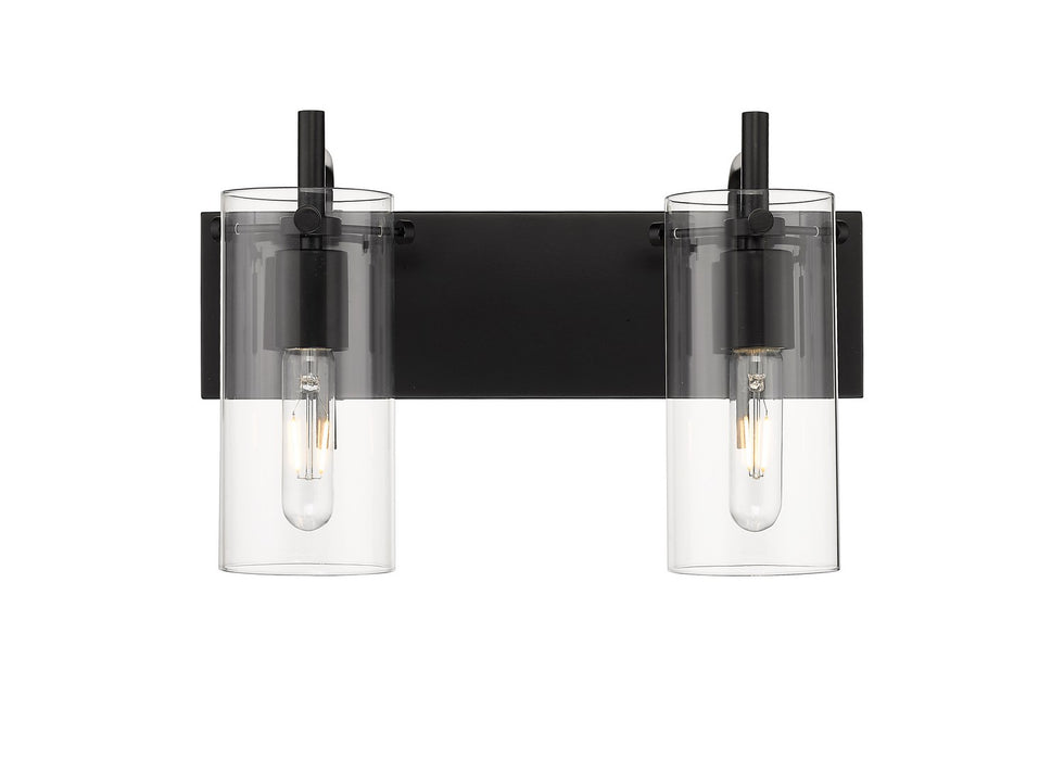 Innovations 352-2W-BK-CL-LED LED Bath Vanity, Matte Black