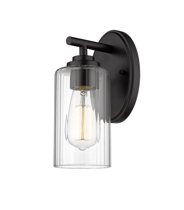 Innovations 353-1W-BK-CL-LED LED Bath Vanity, Matte Black
