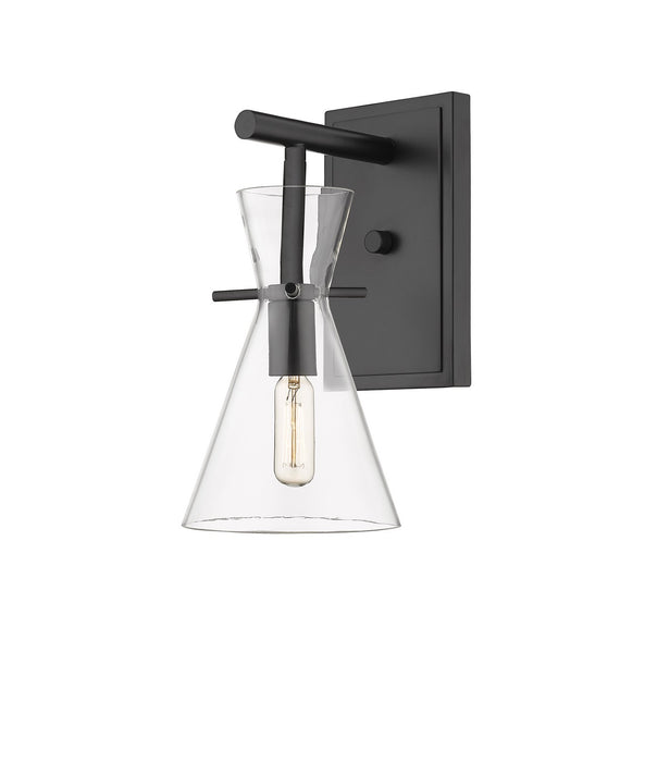 Innovations 354-1W-BK-CL-LED LED Bath Vanity, Matte Black