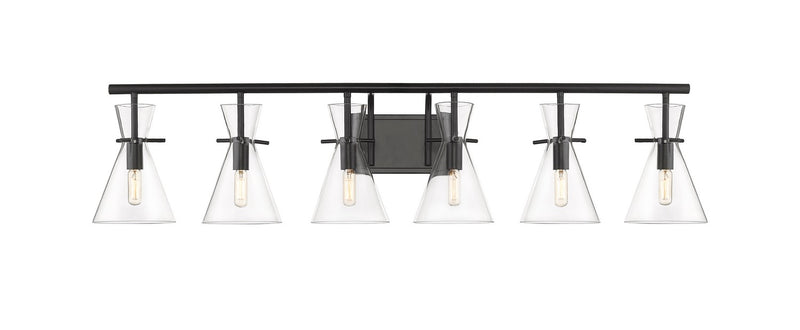 Innovations 354-6W-BK-CL-LED LED Bath Vanity, Matte Black