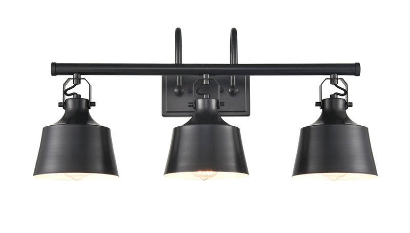 Innovations 370-3W-BK-M Three Light Bath Vanity, Matte Black