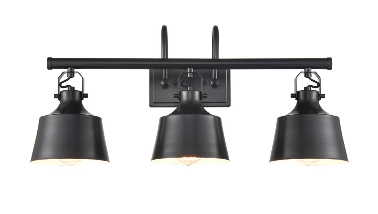 Innovations 370-3W-BK-M-LED LED Bath Vanity, Matte Black