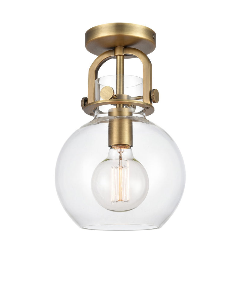 Innovations 410-1F-BB-G410-8CL LED Flush Mount, Brushed Brass