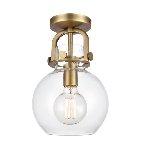 Innovations 410-1F-BB-G410-8CL LED Flush Mount, Brushed Brass
