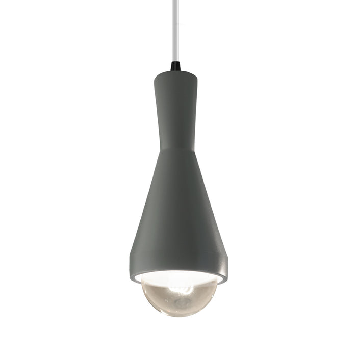 Justice Designs CER-6520-PWGN-MBLK-WTCD-LED1-700 LED Pendant, Pewter Green