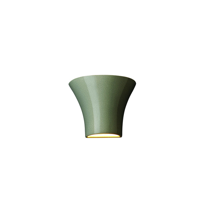 Justice Designs CER-8810-CKC-LED1-1000 Lantern, Celadon Green Crackle