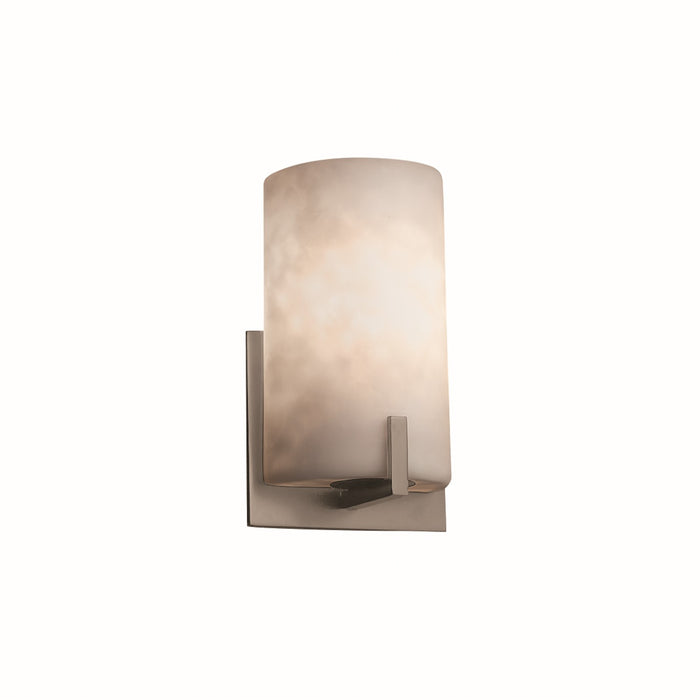 Justice Designs CLD-5531-NCKL One Light Wall Sconce, Brushed Nickel