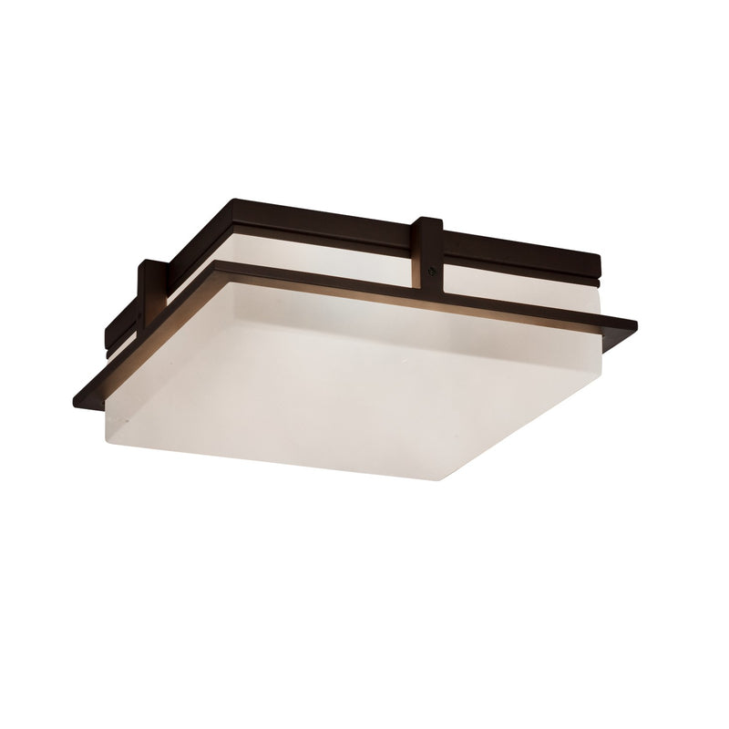Justice Designs CLD-7569W-DBRZ LED Outdoor Flush Mount, Dark Bronze