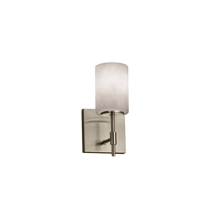 Justice Designs CLD-8411-10-NCKL One Light Wall Sconce, Brushed Nickel
