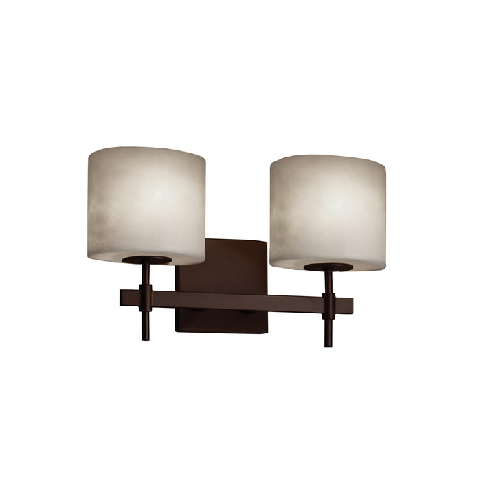 Justice Designs CLD-8412-30-DBRZ Two Light Bath Bar, Dark Bronze