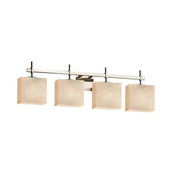 Justice Designs CLD-8414-55-NCKL Four Light Bath Bar, Brushed Nickel