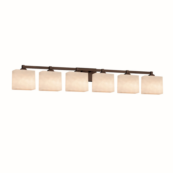 Justice Designs CLD-8436-55-DBRZ Six Light Bath Bar, Dark Bronze