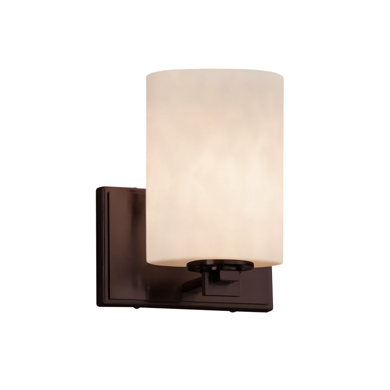 Justice Designs CLD-8441-10-DBRZ One Light Wall Sconce, Dark Bronze