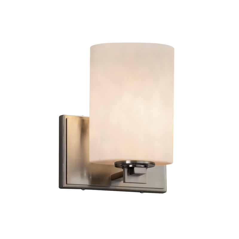 Justice Designs CLD-8441-10-NCKL One Light Wall Sconce, Brushed Nickel