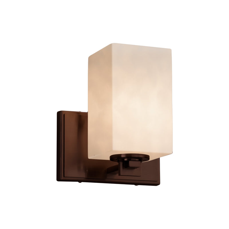 Justice Designs CLD-8441-15-DBRZ One Light Wall Sconce, Dark Bronze