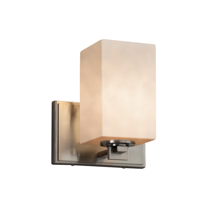 Justice Designs CLD-8441-15-NCKL One Light Wall Sconce, Brushed Nickel