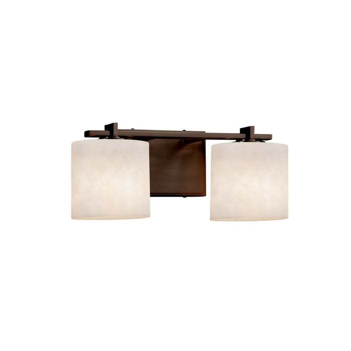 Justice Designs CLD-8442-30-DBRZ Two Light Bath Bar, Dark Bronze