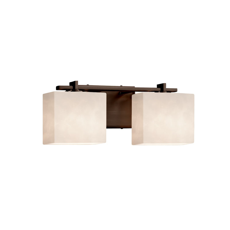Justice Designs CLD-8442-55-DBRZ Two Light Bath Bar, Dark Bronze