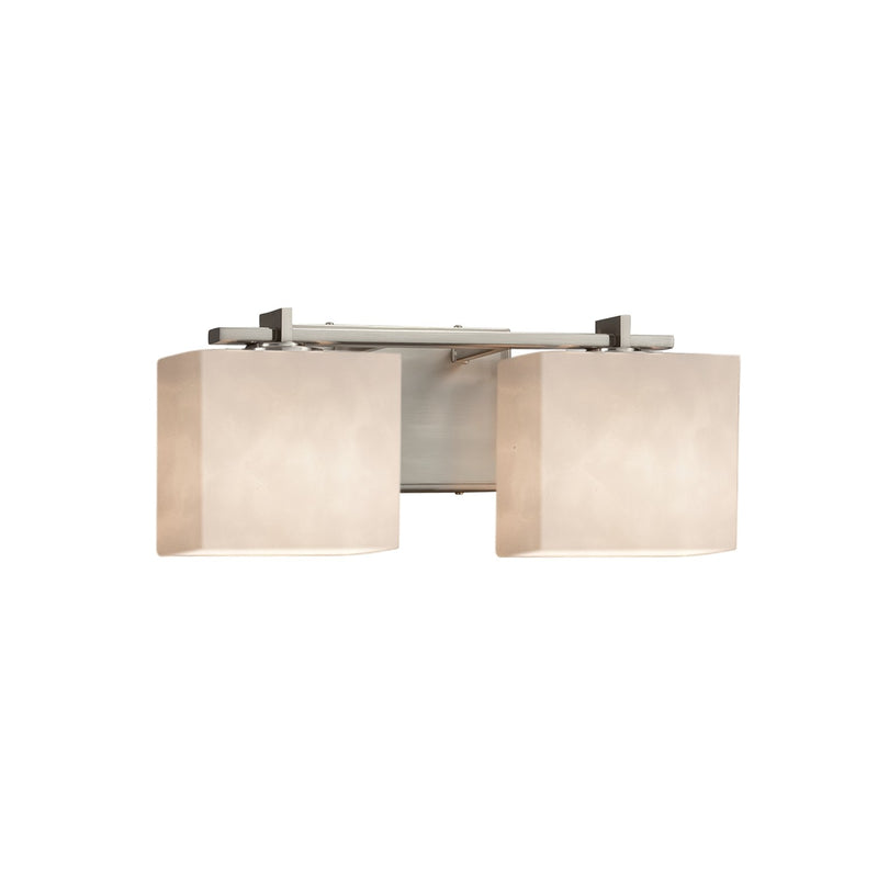 Justice Designs CLD-8442-55-NCKL Two Light Bath Bar, Brushed Nickel