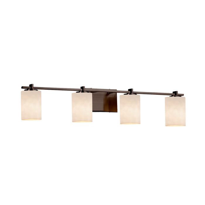 Justice Designs CLD-8444-10-DBRZ Four Light Bath Bar, Dark Bronze