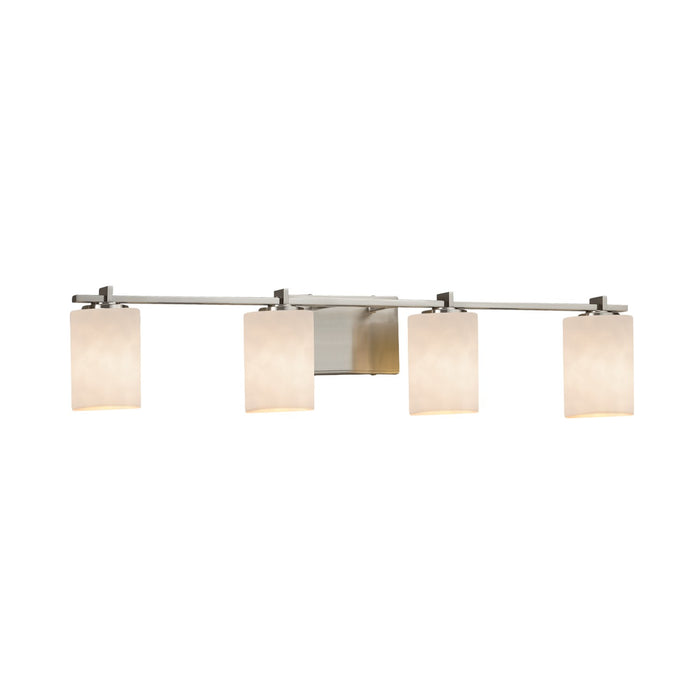 Justice Designs CLD-8444-10-NCKL Four Light Bath Bar, Brushed Nickel