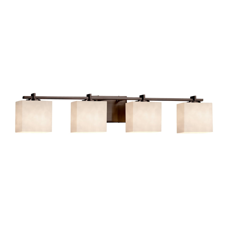 Justice Designs CLD-8444-55-DBRZ Four Light Bath Bar, Dark Bronze