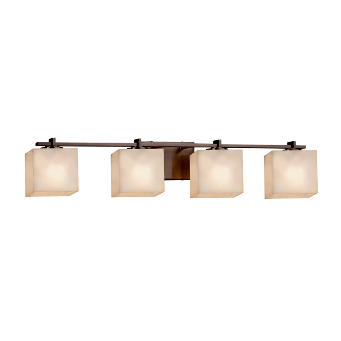 Justice Designs CLD-8444-55-NCKL Four Light Bath Bar, Brushed Nickel