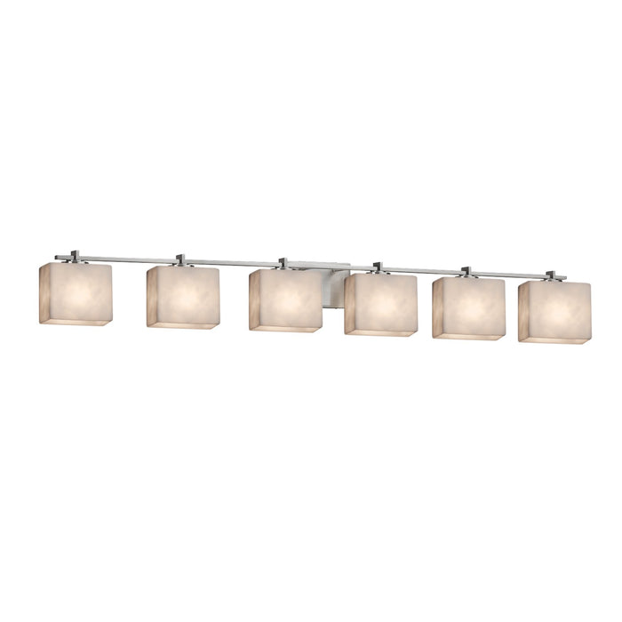 Justice Designs CLD-8446-55-NCKL Six Light Bath Bar, Brushed Nickel