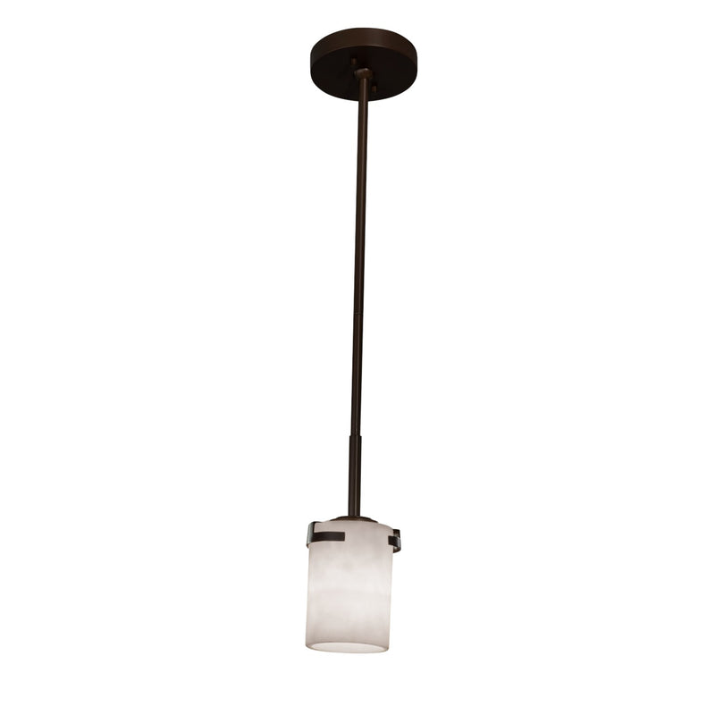Justice Designs CLD-8455-10-DBRZ One Light Pendant, Dark Bronze