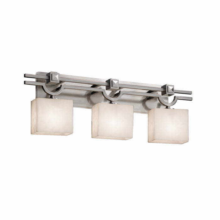 Justice Designs CLD-8503-55-NCKL Three Light Bath Bar, Brushed Nickel