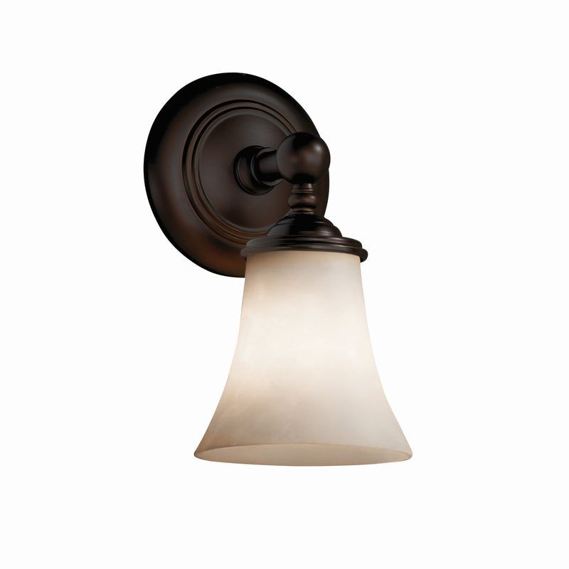 Justice Designs CLD-8521-20-DBRZ One Light Wall Sconce, Dark Bronze