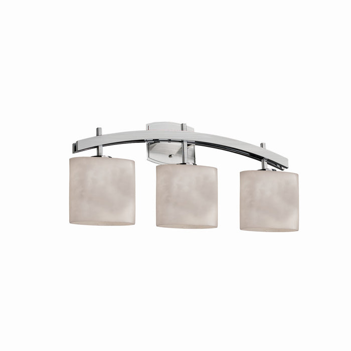 Justice Designs CLD-8593-30-NCKL Three Light Bath Bar, Brushed Nickel