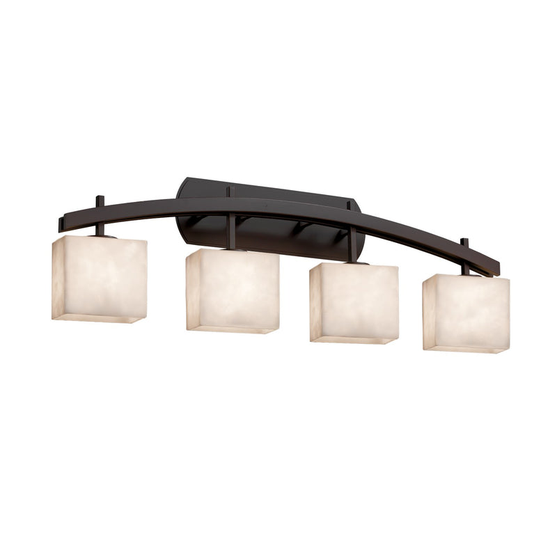 Justice Designs CLD-8594-55-DBRZ Four Light Bath Bar, Dark Bronze