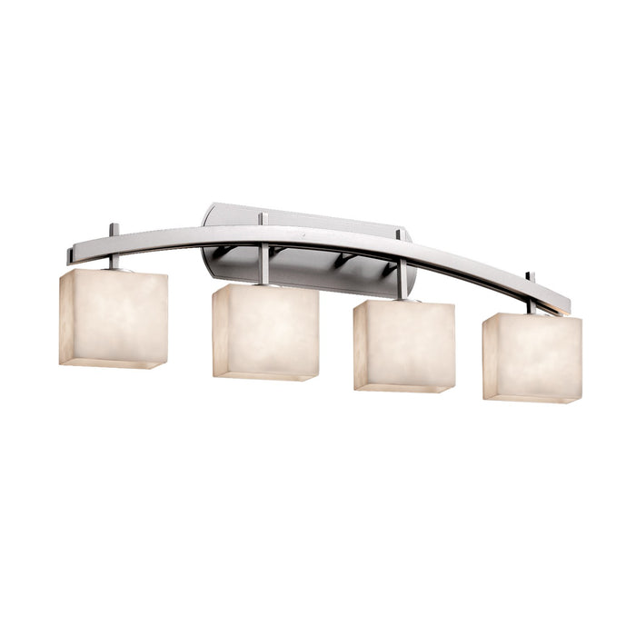 Justice Designs CLD-8594-55-NCKL Four Light Bath Bar, Brushed Nickel