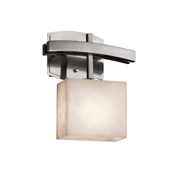 Justice Designs CLD-8597-55-NCKL One Light Wall Sconce, Brushed Nickel