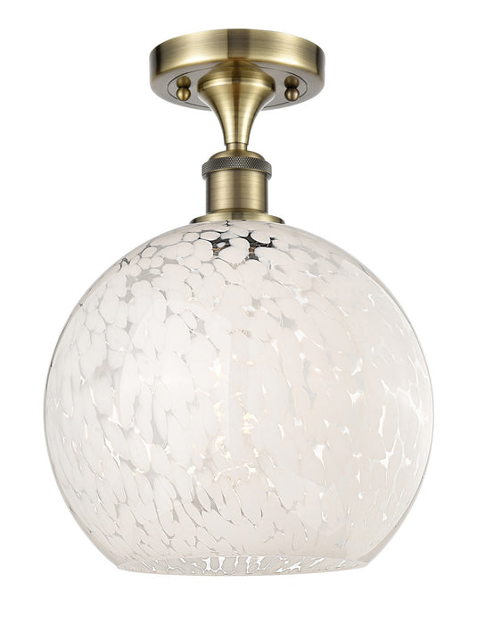 Innovations 516-1C-AB-G1216-10WM LED Semi-Flush Mount, Antique Brass
