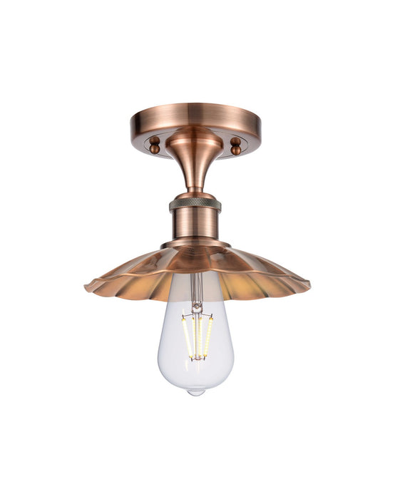 Innovations 516-1C-AC-M17-AC LED Semi-Flush Mount, Antique Copper