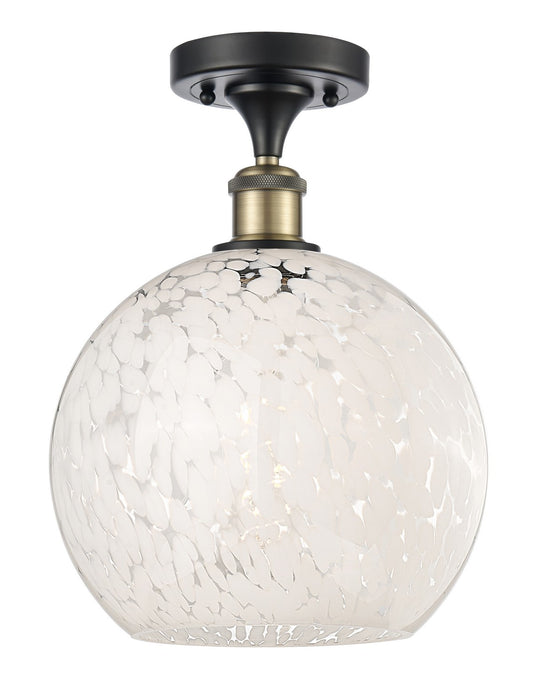Innovations 516-1C-BAB-G1216-10WM LED Semi-Flush Mount, Black Antique Brass