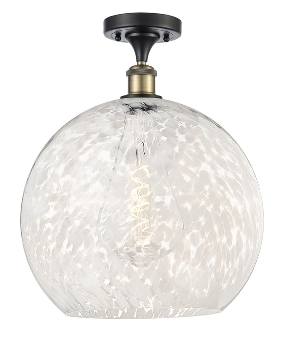 Innovations 516-1C-BAB-G1216-14WM LED Semi-Flush Mount, Black Antique Brass