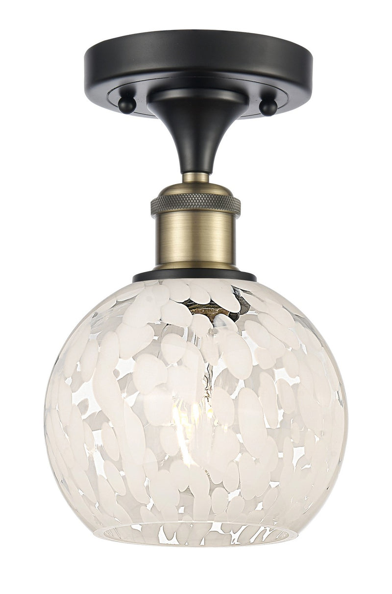 Innovations 516-1C-BAB-G1216-6WM LED Semi-Flush Mount, Black Antique Brass