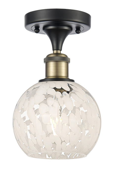 Innovations 516-1C-BAB-G1216-6WM LED Semi-Flush Mount, Black Antique Brass