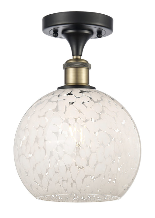 Innovations 516-1C-BAB-G1216-8WM LED Semi-Flush Mount, Black Antique Brass