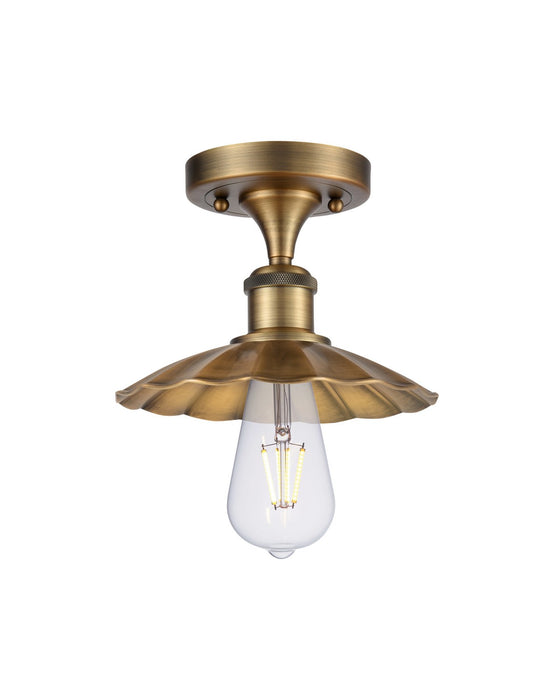 Innovations 516-1C-BB-M17-BB LED Semi-Flush Mount, Brushed Brass